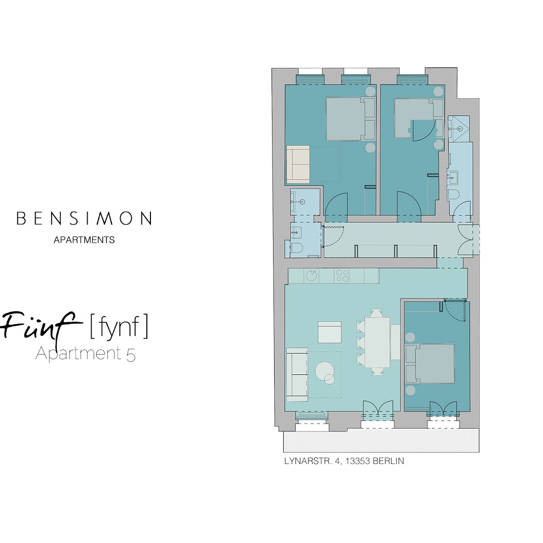 Apartment mit drei Schlafzimmern