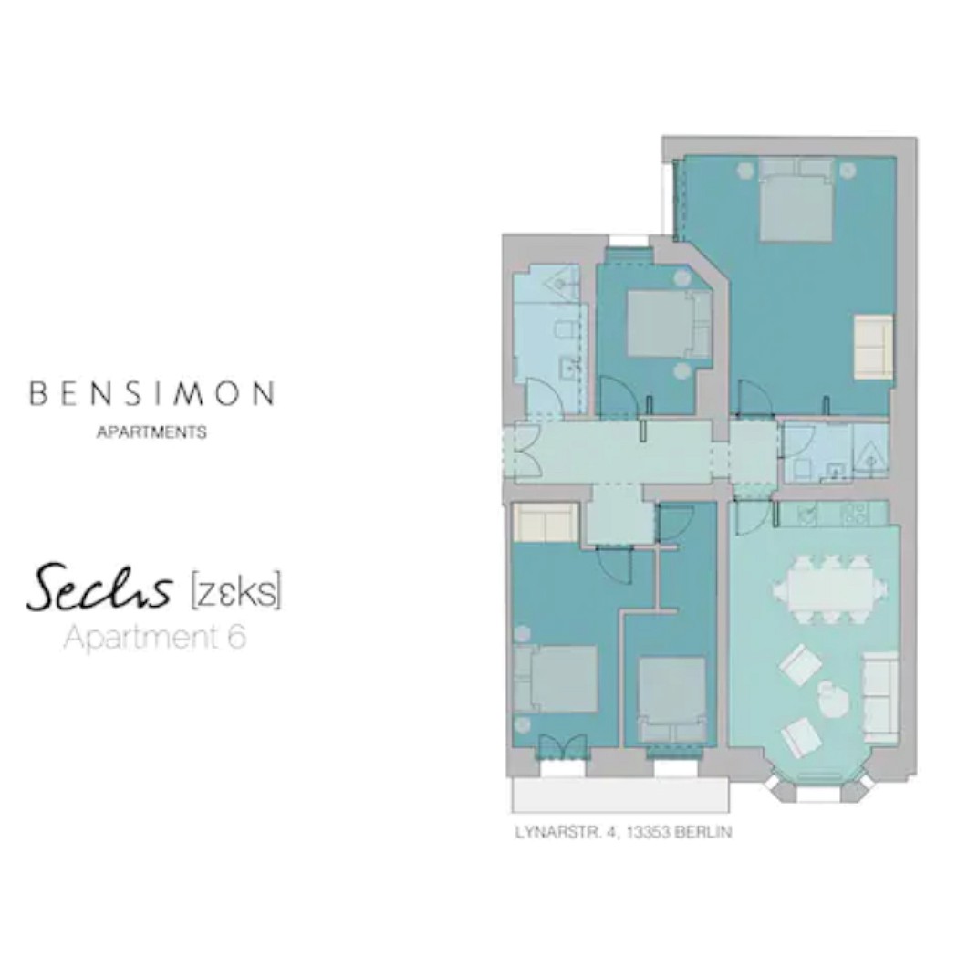 Apartment mit vier Schlafzimmern