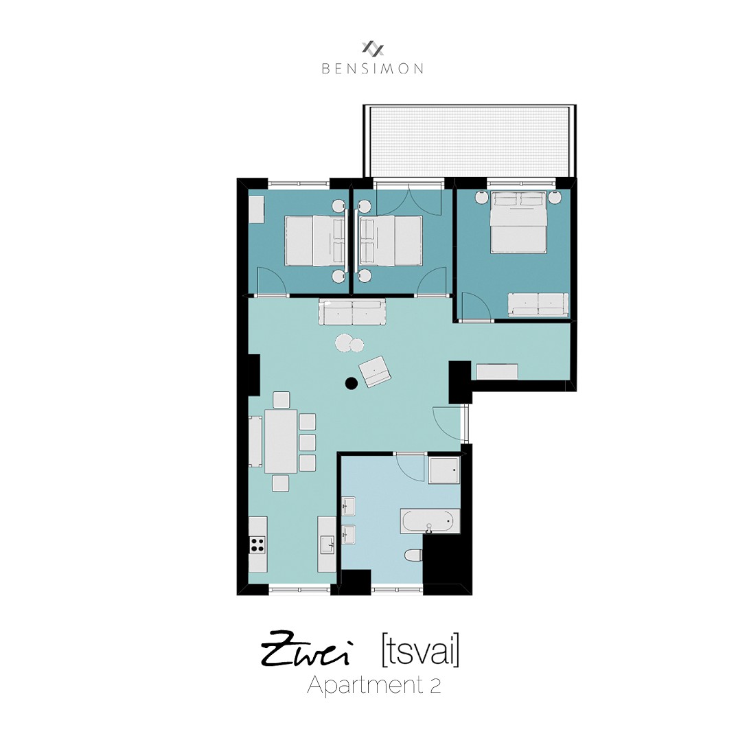 Apartment mit drei Schlafzimmern