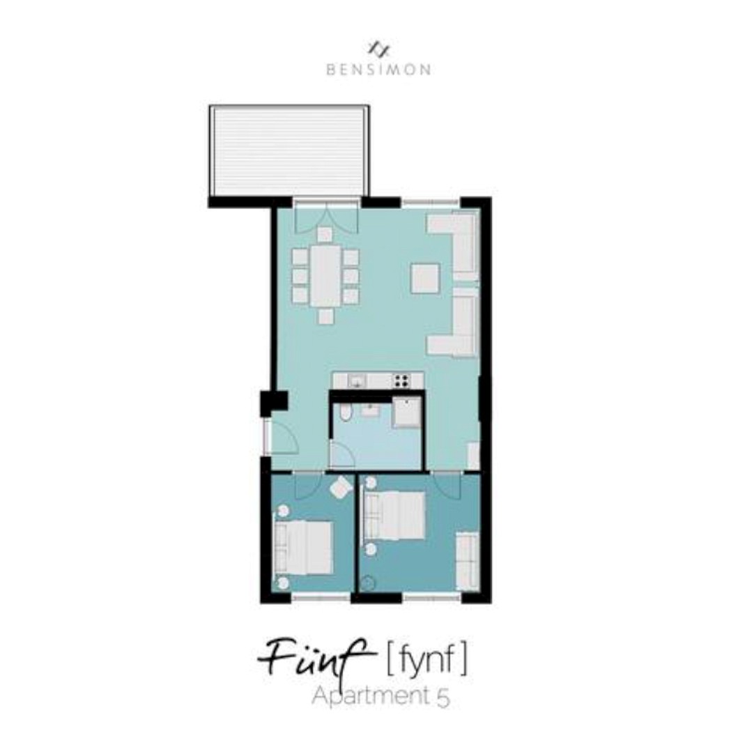 Apartment mit zwei Schlafzimmern